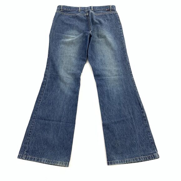 Vintage 2002 Y2K Tommy Hilfiger Flare Boot Cut Leg Jeans 11 Low Rise Blue Denim - Picture 2 of 11